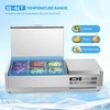 image:imageROVSUN Refrigerated Condiment Prep Station 59 Sandwich Prep Table ETL NSF 342QT Salad Bar Prep Rail wAuto Defrost Temp Control Stainless Steel Cover amp 6  13 Pan for Restaurant Food TruckStainless 40