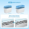 image:imageROVSUN Refrigerated Condiment Prep Station 59 Sandwich Prep Table ETL NSF 342QT Salad Bar Prep Rail wAuto Defrost Temp Control Stainless Steel Cover amp 6  13 Pan for Restaurant Food TruckGlass 48