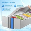 image:imageROVSUN Refrigerated Condiment Prep Station 59 Sandwich Prep Table ETL NSF 342QT Salad Bar Prep Rail wAuto Defrost Temp Control Stainless Steel Cover amp 6  13 Pan for Restaurant Food TruckStainless 59