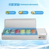 image:imageROVSUN Refrigerated Condiment Prep Station 59 Sandwich Prep Table ETL NSF 342QT Salad Bar Prep Rail wAuto Defrost Temp Control Stainless Steel Cover amp 6  13 Pan for Restaurant Food TruckStainless 59