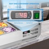 image:imageROVSUN Refrigerated Condiment Prep Station 59 Sandwich Prep Table ETL NSF 342QT Salad Bar Prep Rail wAuto Defrost Temp Control Stainless Steel Cover amp 6  13 Pan for Restaurant Food TruckStainless 40