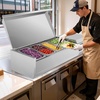 image:imageROVSUN Refrigerated Condiment Prep Station 59 Sandwich Prep Table ETL NSF 342QT Salad Bar Prep Rail wAuto Defrost Temp Control Stainless Steel Cover amp 6  13 Pan for Restaurant Food TruckStainless 48