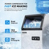 image:imageROVSUN 90LBS24H Commercial Ice Maker Machine with 11lbs Storage Bin FreestandingCountertop Ice Machine with 2 Water Inlets Ice Scoop amp Water Filter for Home Office Restaurant Bar Cafe UseSilver