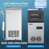 image:imageROVSUN 90LBS24H Commercial Ice Maker Machine with 11lbs Storage Bin FreestandingCountertop Ice Machine with 2 Water Inlets Ice Scoop amp Water Filter for Home Office Restaurant Bar Cafe UseSilver