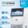 image:imageROVSUN 90LBS24H Commercial Ice Maker Machine with 11lbs Storage Bin FreestandingCountertop Ice Machine with 2 Water Inlets Ice Scoop amp Water Filter for Home Office Restaurant Bar Cafe UseSilver