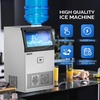 image:imageROVSUN 90LBS24H Commercial Ice Maker Machine with 11lbs Storage Bin FreestandingCountertop Ice Machine with 2 Water Inlets Ice Scoop amp Water Filter for Home Office Restaurant Bar Cafe UseSilver