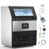 image:imageROVSUN 90LBS24H Commercial Ice Maker Machine with 11lbs Storage Bin FreestandingCountertop Ice Machine with 2 Water Inlets Ice Scoop amp Water Filter for Home Office Restaurant Bar Cafe UseSilver