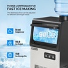 image:imageROVSUN 90LBS24H Commercial Ice Maker Machine with 11lbs Storage Bin FreestandingCountertop Ice Machine with 2 Water Inlets Ice Scoop amp Water Filter for Home Office Restaurant Bar Cafe UseSilver