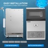 image:imageROVSUN 90LBS24H Commercial Ice Maker Machine with 11lbs Storage Bin FreestandingCountertop Ice Machine with 2 Water Inlets Ice Scoop amp Water Filter for Home Office Restaurant Bar Cafe UseSilver