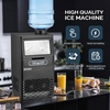 image:imageROVSUN 90LBS24H Commercial Ice Maker Machine with 11lbs Storage Bin FreestandingCountertop Ice Machine with 2 Water Inlets Ice Scoop amp Water Filter for Home Office Restaurant Bar Cafe UseBlack