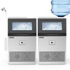 image:imageROVSUN 90LBS24H Commercial Ice Maker Machine with 11lbs Storage Bin FreestandingCountertop Ice Machine with 2 Water Inlets Ice Scoop amp Water Filter for Home Office Restaurant Bar Cafe UseSilver