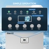 image:imageROVSUN 90LBS24H Commercial Ice Maker Machine with 11lbs Storage Bin FreestandingCountertop Ice Machine with 2 Water Inlets Ice Scoop amp Water Filter for Home Office Restaurant Bar Cafe UseSilver