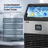 image:imageROVSUN 90LBS24H Commercial Ice Maker Machine with 11lbs Storage Bin FreestandingCountertop Ice Machine with 2 Water Inlets Ice Scoop amp Water Filter for Home Office Restaurant Bar Cafe UseSilver