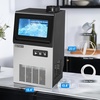 image:imageROVSUN 90LBS24H Commercial Ice Maker Machine with 11lbs Storage Bin FreestandingCountertop Ice Machine with 2 Water Inlets Ice Scoop amp Water Filter for Home Office Restaurant Bar Cafe UseSilver