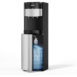 image:imageROVSUN BottomLoad Water Cooler Dispenser 3 Temperature Settings  3L Cold Tank Child Lock No Lift Easy Loading Compression Refrigeration Fits 3 or 5 Gallon Bottles for Home amp Office ETL ListedBottomLoading