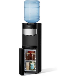 image:imageROVSUN BottomLoad Water Cooler Dispenser 3 Temperature Settings  3L Cold Tank Child Lock No Lift Easy Loading Compression Refrigeration Fits 3 or 5 Gallon Bottles for Home amp Office ETL ListedTopLoading