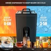 image:imageROVSUN Insulated Beverage Dispenser 12Gallon Drink Dispenser Foodgrade LLDPE Ice and Hot Drink Server wHandles Faucet amp 50 Cups Hot and Cold Beverage Server for Catering Event Party Restaurant12Gal