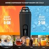 image:imageROVSUN Insulated Beverage Dispenser 12Gallon Drink Dispenser Foodgrade LLDPE Ice and Hot Drink Server wHandles Faucet amp 50 Cups Hot and Cold Beverage Server for Catering Event Party Restaurant5Gal