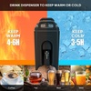 image:imageROVSUN Insulated Beverage Dispenser 12Gallon Drink Dispenser Foodgrade LLDPE Ice and Hot Drink Server wHandles Faucet amp 50 Cups Hot and Cold Beverage Server for Catering Event Party Restaurant25Gal