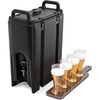 image:imageROVSUN Insulated Beverage Dispenser 12Gallon Drink Dispenser Foodgrade LLDPE Ice and Hot Drink Server wHandles Faucet amp 50 Cups Hot and Cold Beverage Server for Catering Event Party Restaurant5Gal